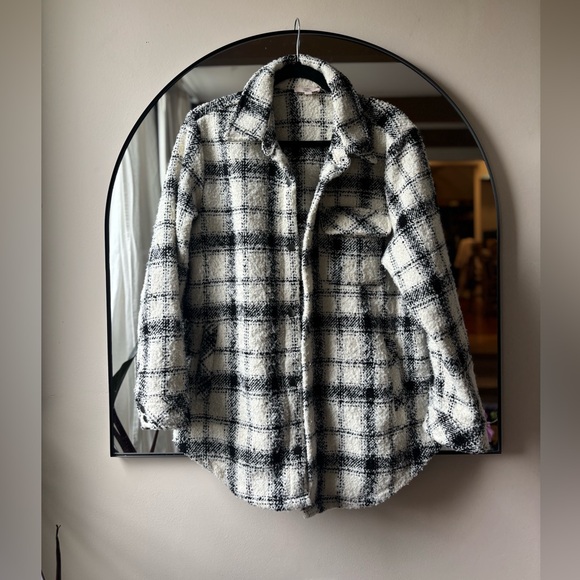COMO VINTAGE | plaid shacket | size medium - Picture 2 of 6